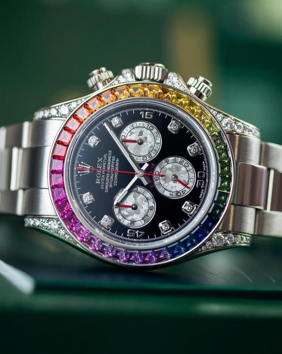 RLX Oyster perpetual Rainbow Gold