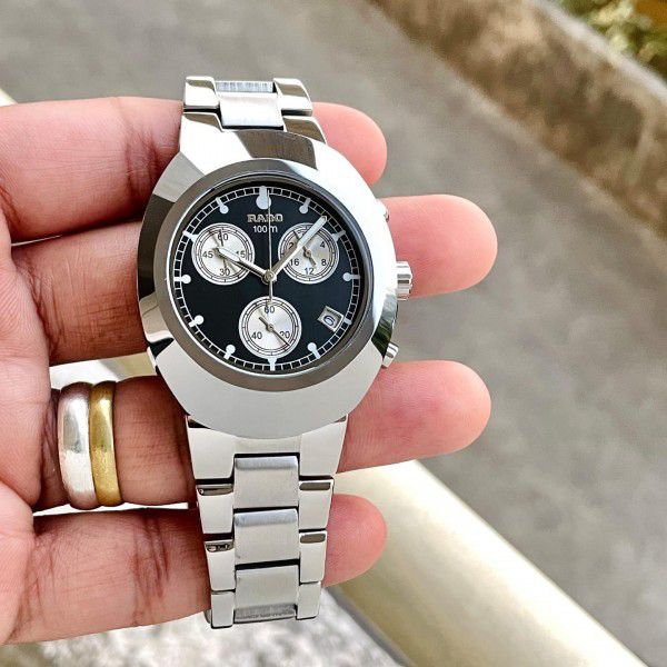Rado Luxury Analog Watch Black Silver