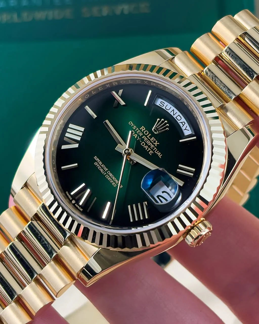 Rol_ex day date gold green