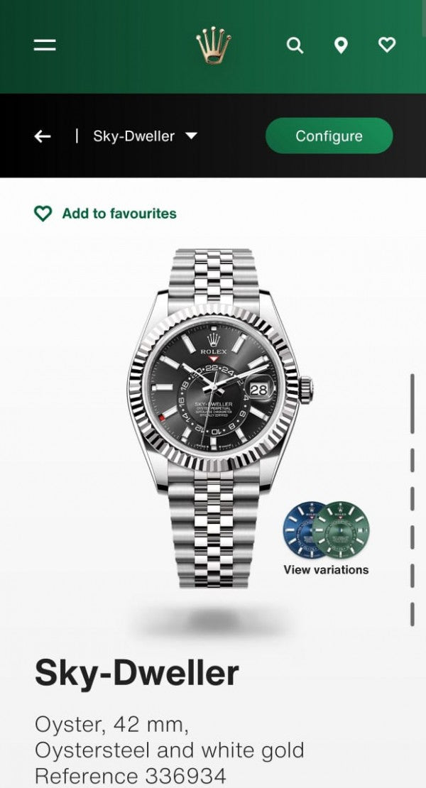 RLX Skydweller premium quality chain watch