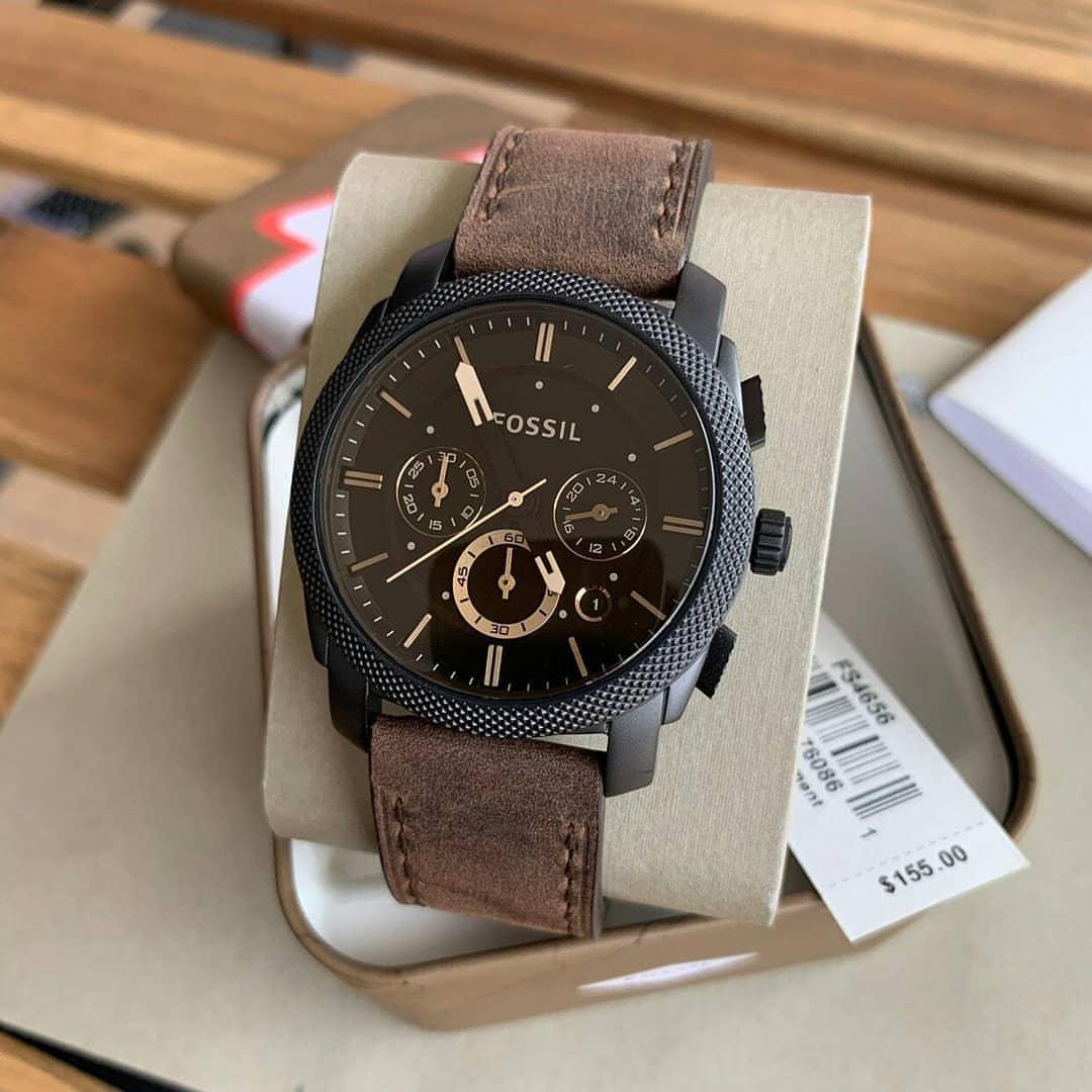 Fosiil Automatic Skeleton Watch – Black & Bronze Edition