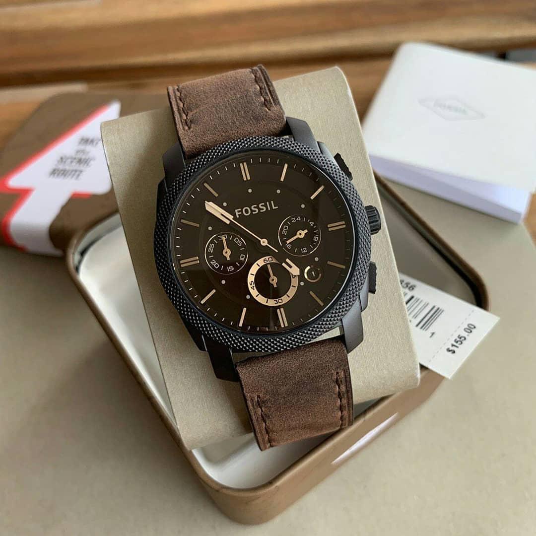 Fosiil Automatic Skeleton Watch – Black & Bronze Edition