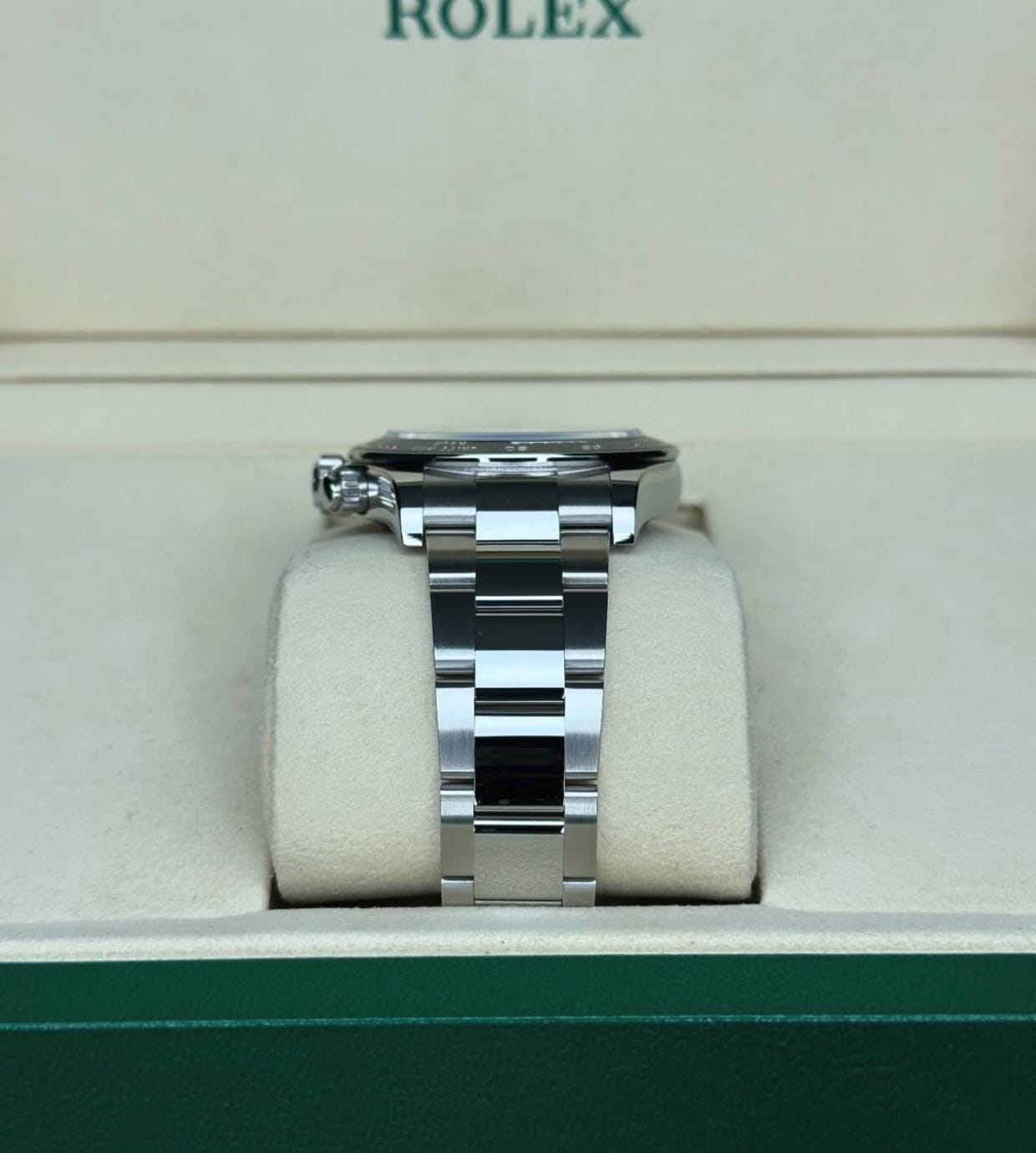 RLX Daytona Green Dial Premium Chronograph (Silver Finish)