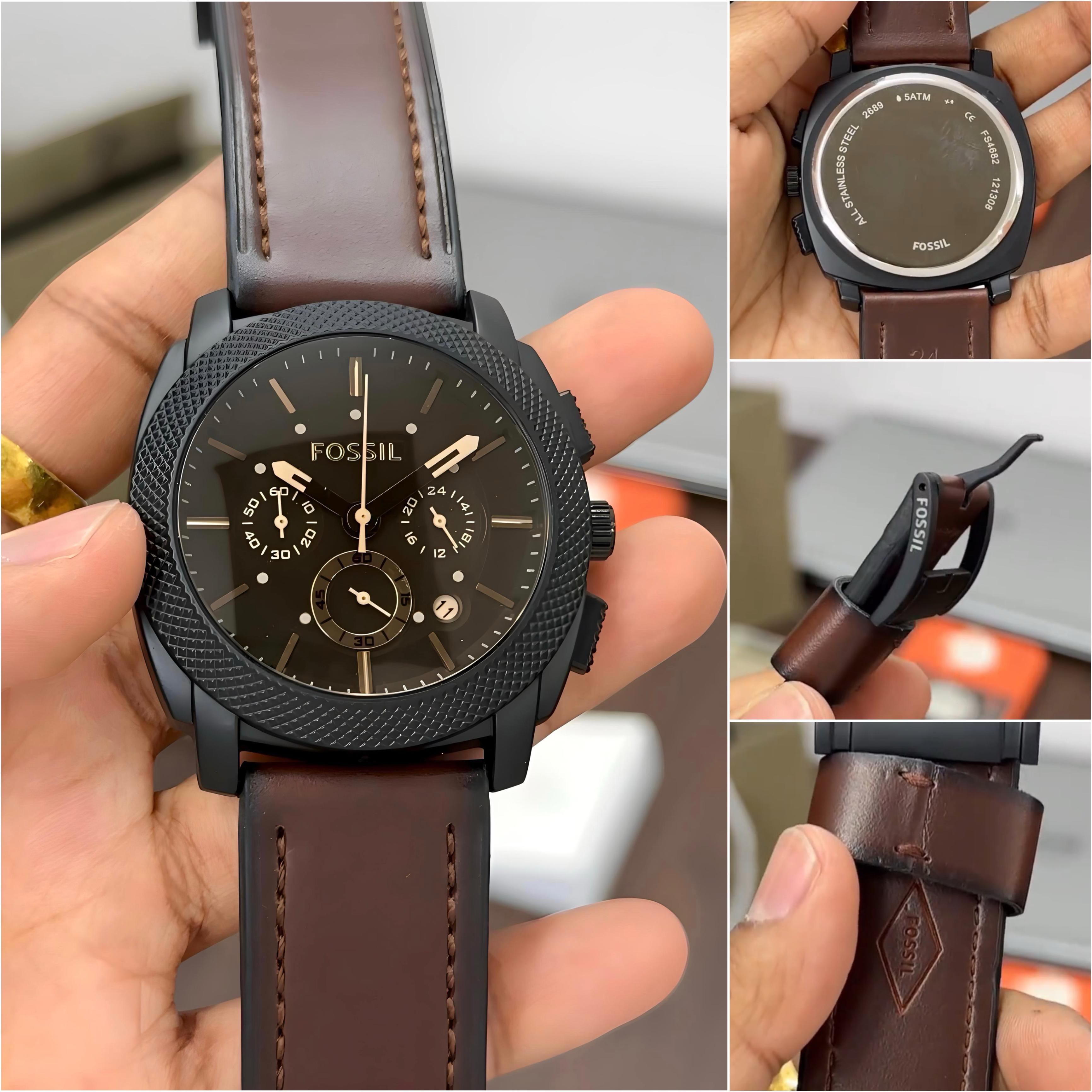 Fosiil Automatic Skeleton Watch – Black & Bronze Edition